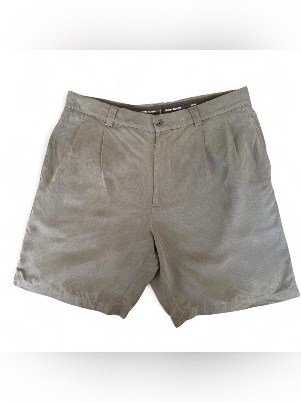 Tommy Bahama Olive Green Flat-Front Men's Shorts